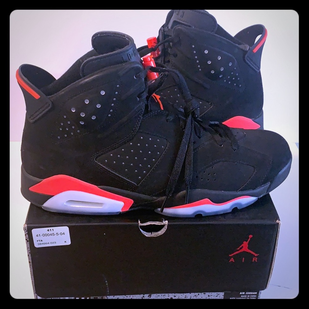 Jordan Retro 6 Black Infrared Men’s Sneakers